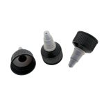 Spuit doseerdop twist nozzle zwart DIN24 24/410