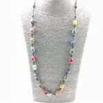stenen halsketting nootje multicolor keramiek 1