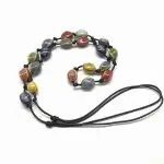stenen halsketting nootje multicolor keramiek 3