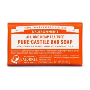 tea tree vaste zeep dr bronners bar soap 140gr