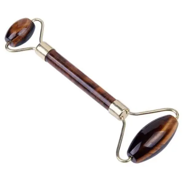 tijgeroog edelsteen gezicht massage roller