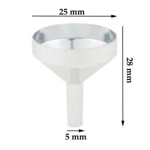 trechter tuitje aluminium o 5 x 25 mm