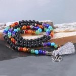 wikkelarmband levensboom lavasteen tibetaande armband natuurstenen chakra yoga reiki