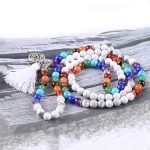 wikkelarmband yoga witte howliet natuurstenen armband chakra reiki mala