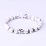 witte boeddha kralen armband howliet natuurstenen