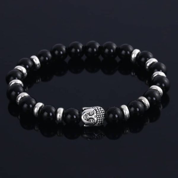 Kralen armband onyx Buddha